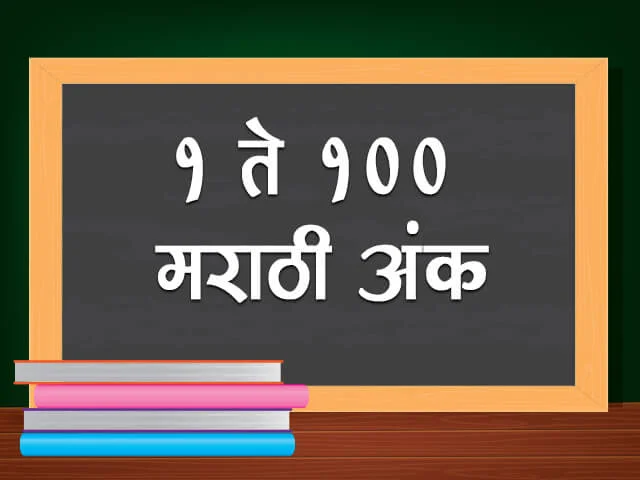 १ ते १०० मराठी अंक
