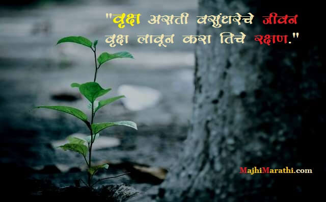 Save Tree Slogan in Marathi