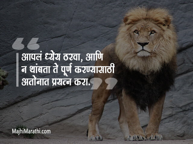 Lion Quotes in Marathi