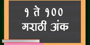 १ ते १०० मराठी अंक